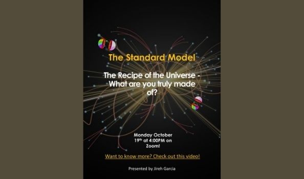 Talk on the standard model of physics by Columbia grad student Jireh Garcia