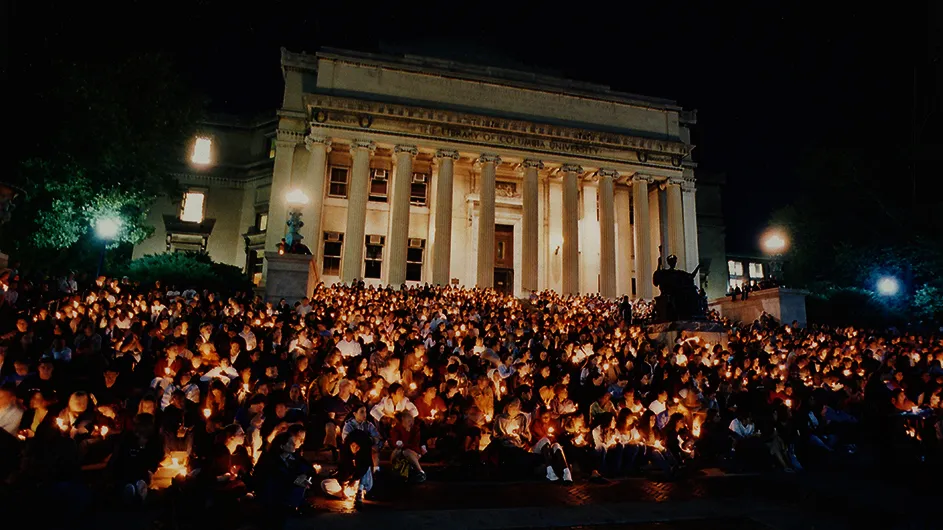 A 9/11 vigil at Columbia University, September 11, 2002