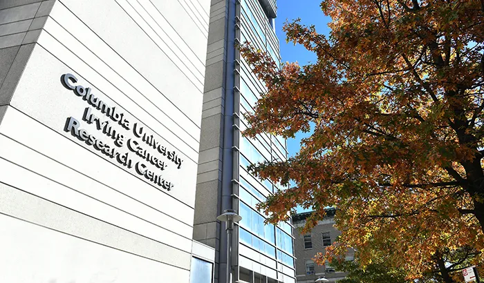 CUIMC Campus with a tree
