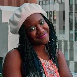 Columbia University School of the Arts student Hallel Mujingila Diakalenga