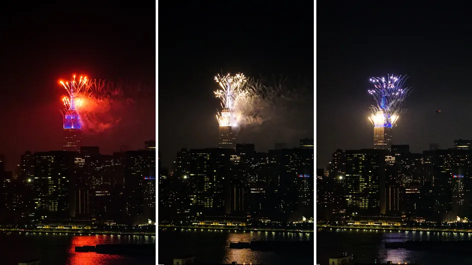 July 4th fireworks over the Empire State Building