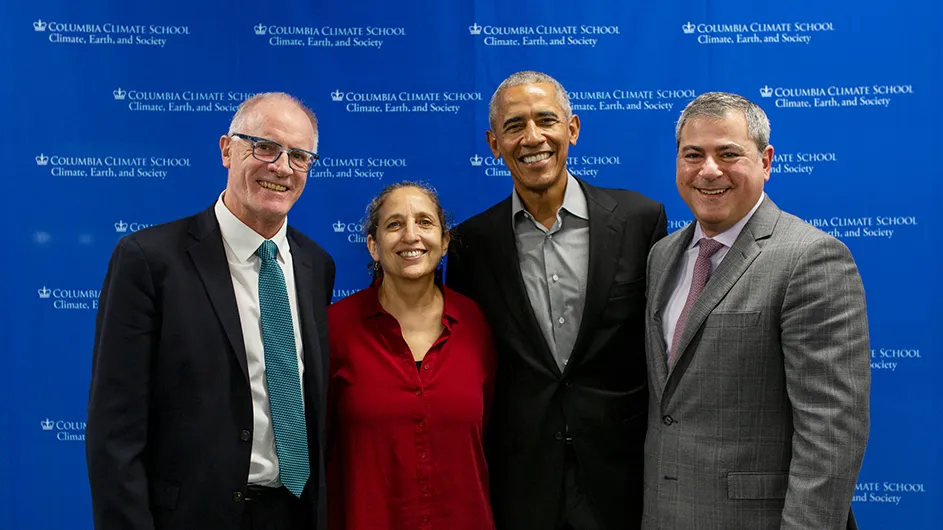 Alex Halliday, Ruth DeFries, Barack Obama, and Jason Bordoff
