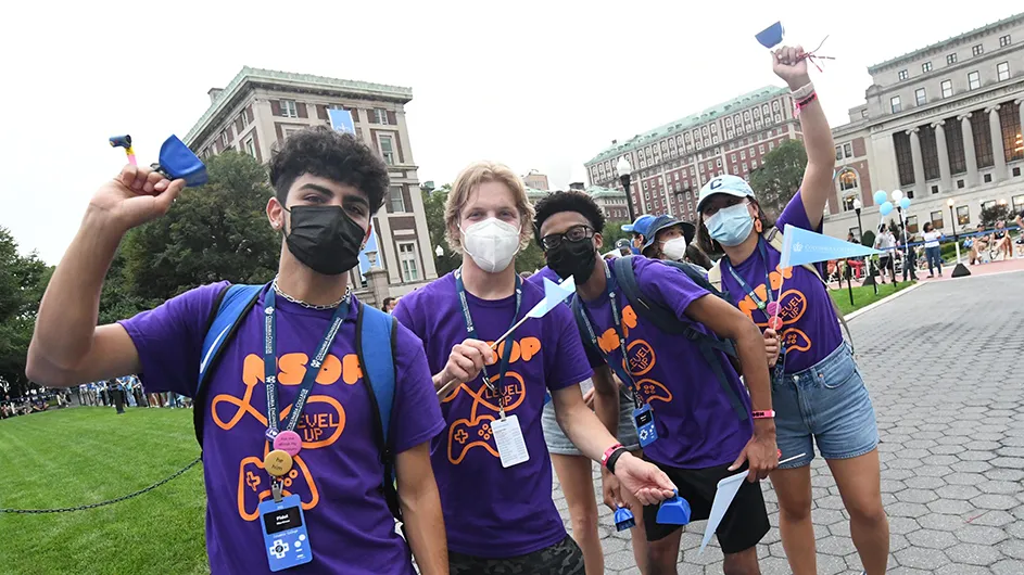 Students on campus at Columbia University