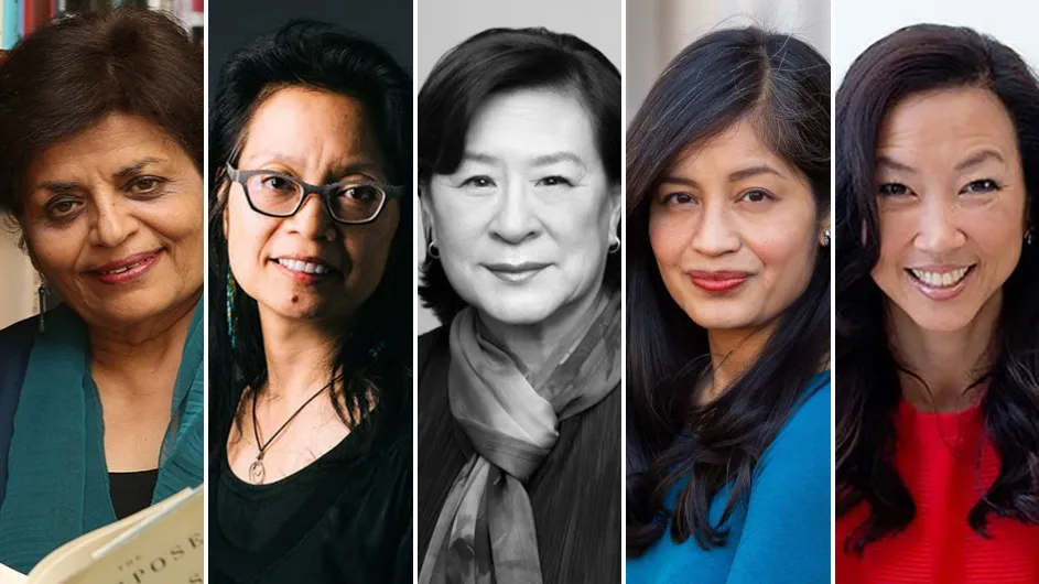 Five faculty members from Columbia University: Vishakha Desai, Marie Lee, Mae Ngai, Denise Cruz, and Jennifer Lee
