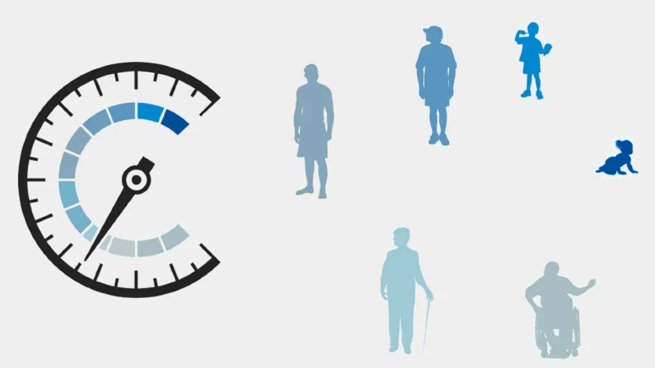 clock and adults with children