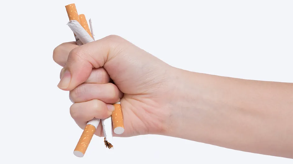 A handful of broken cigarettes
