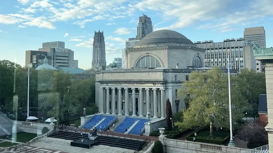Preparing for 2022 commencement at Columbia University