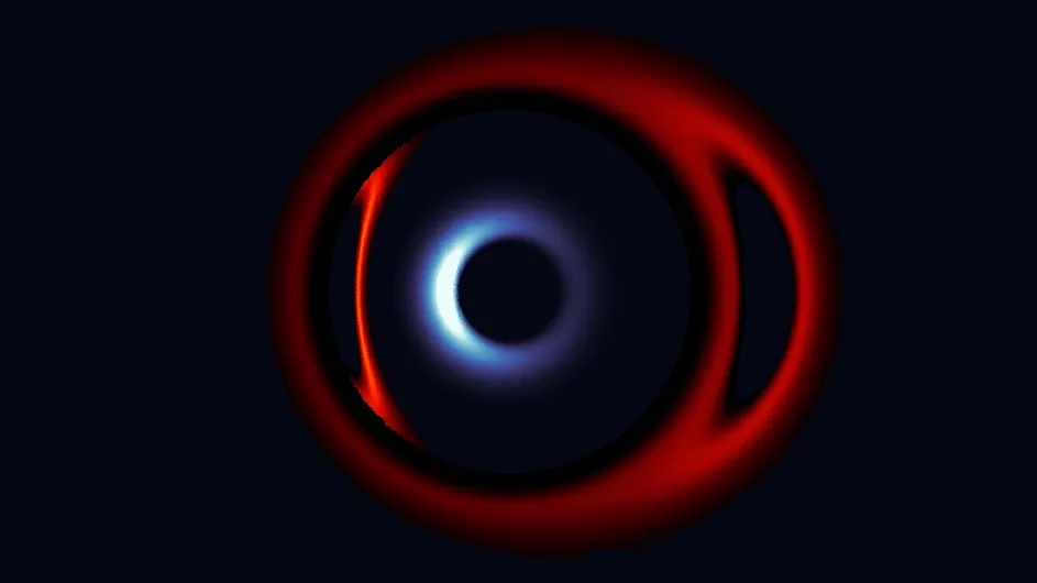 Gravitational lensing in a pair of merging black holes