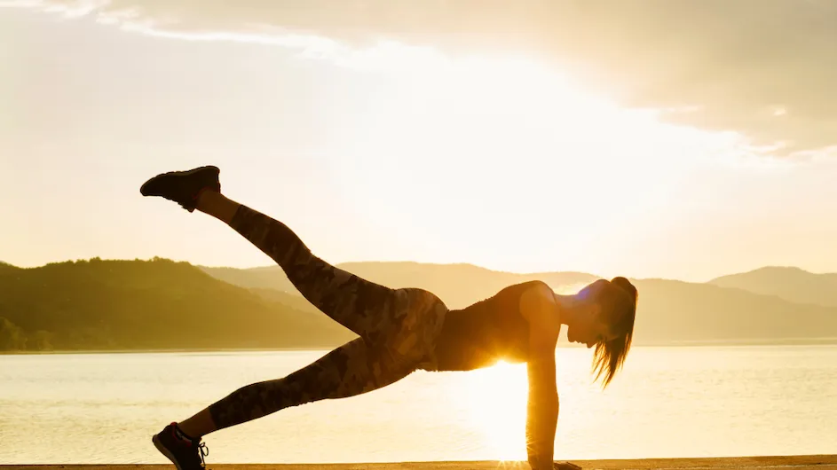 A person exercising.