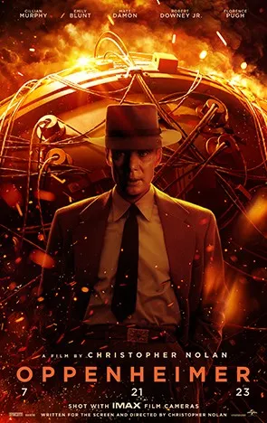 The poster for the movie "Oppenheimer."