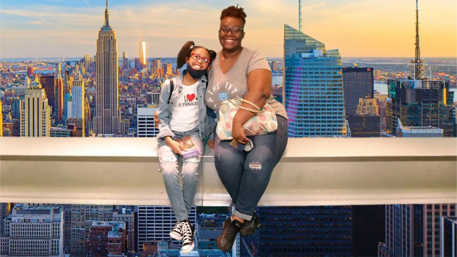 Shatize Pope and her daughter