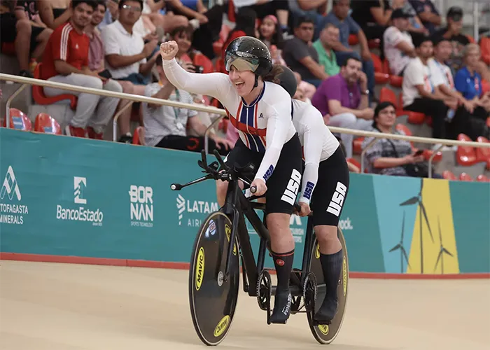 Skyler Espinoza and Hannah Chandwick at the ParaPan Games in Chile. Photo Courtesy Santiago 2023. 
