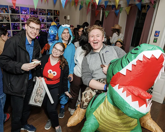 Columbia students dressed in costumes to celebrate Purim
