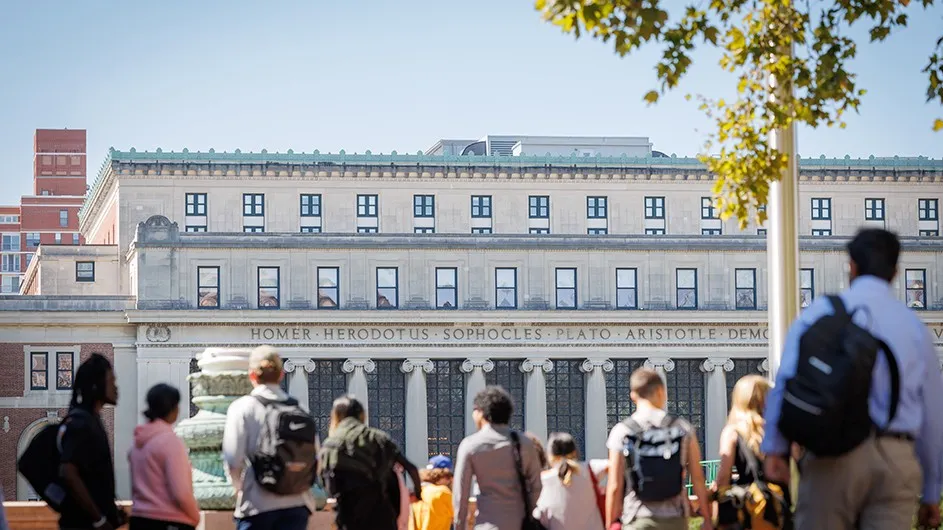 First day of classes on Morningside campus. 