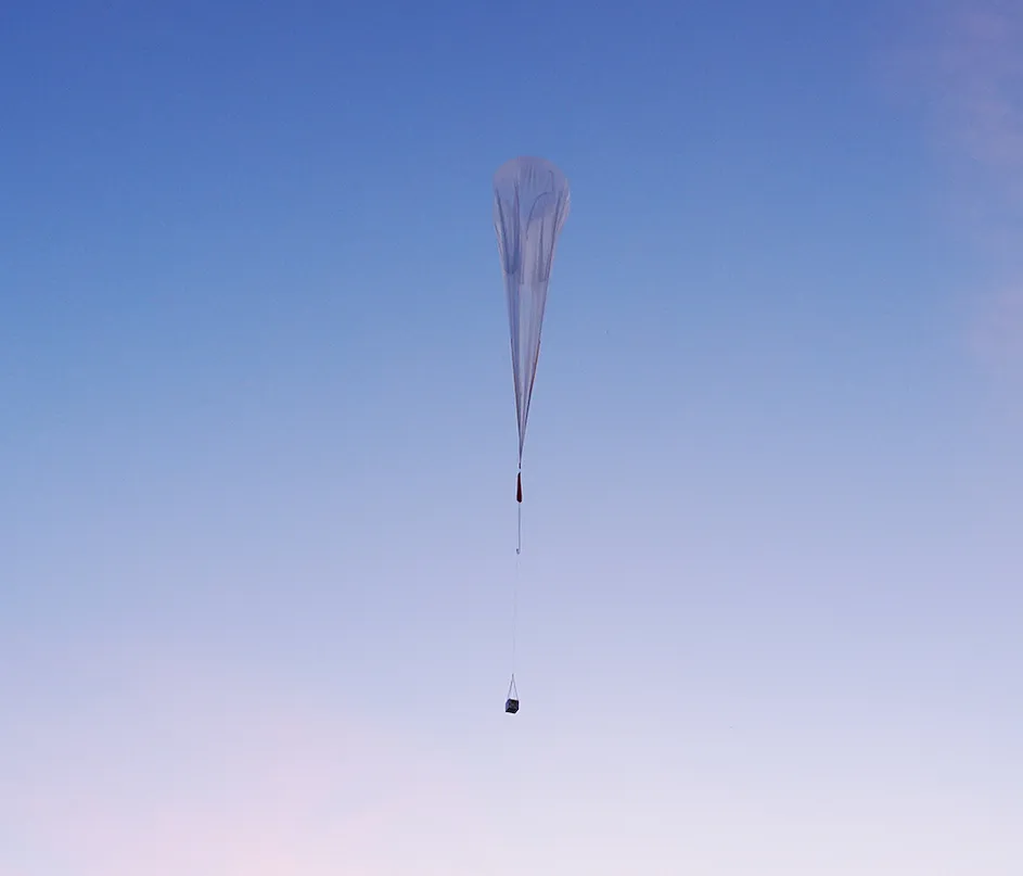 A GRAMS engineering flight from the Japan Aerospace Exploration Agency (JAXA) balloon facility in 2023. (Credit: Japan Aerospace Exploration Agency)