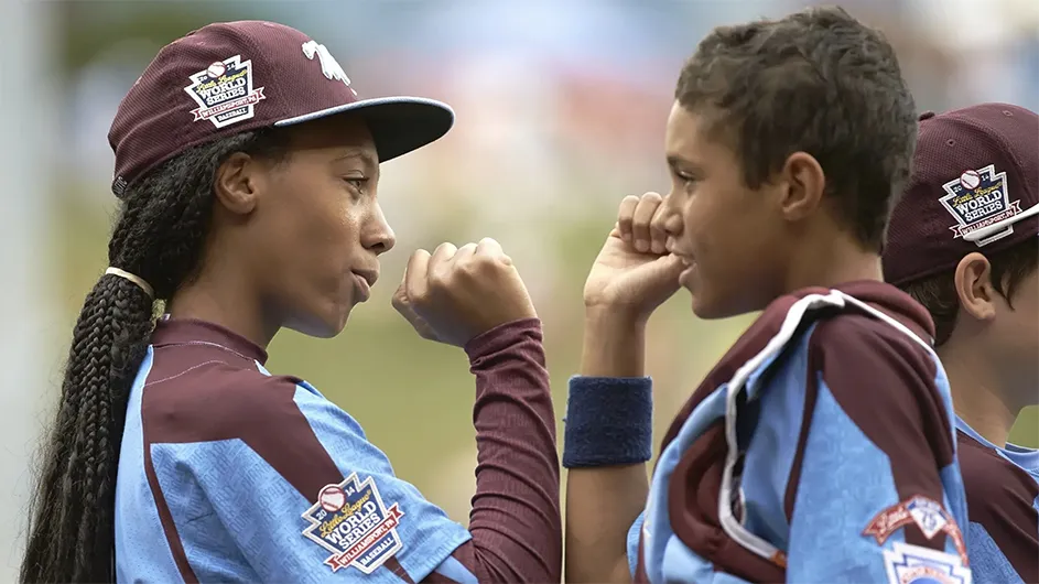 Columbia University student Mo'ne Davis and Scott Bandura