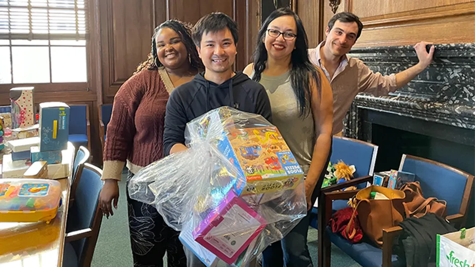 Volunteers with CCS toy drive