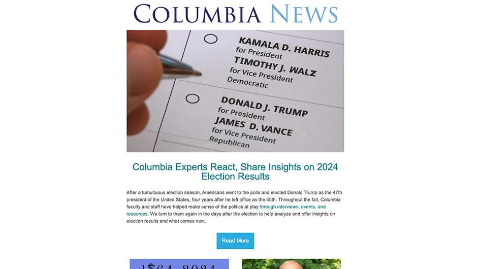 Columbia News Highlights edition