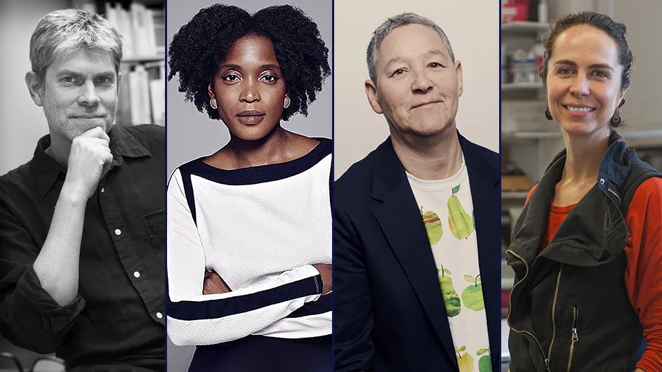 Columbia University professors Bruno Bosteels, Adama Delphine Fawundu, Jack Halberstam, and Nicola Lopez.