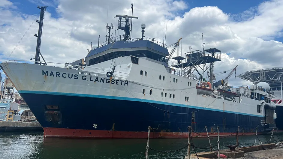 Marcus G. Langseth at Brooklyn Navy Yard. 