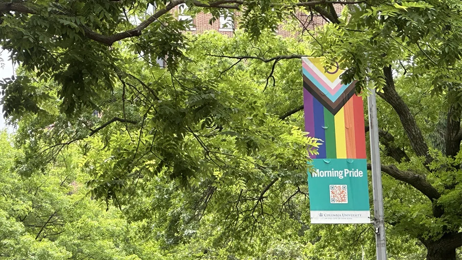 MorningPride banner on Broadway