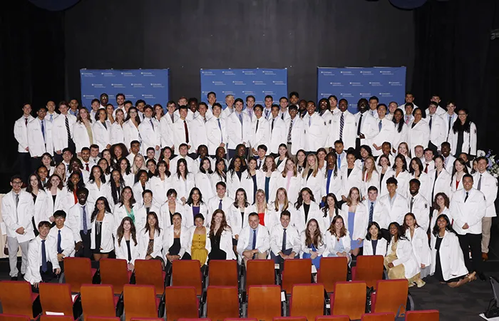 Vagelos College of Physicians and Surgeons students receive their white coats