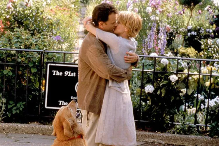 A still from You've Got Mail at the 91st Street garden. 