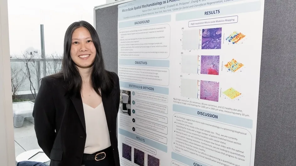 Columbia student, Neeve Chen, is working toward a doctor of dental medicine, and a master’s in dental education.