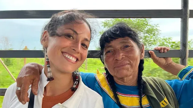 Olivia Palma and a Shipibo elder 