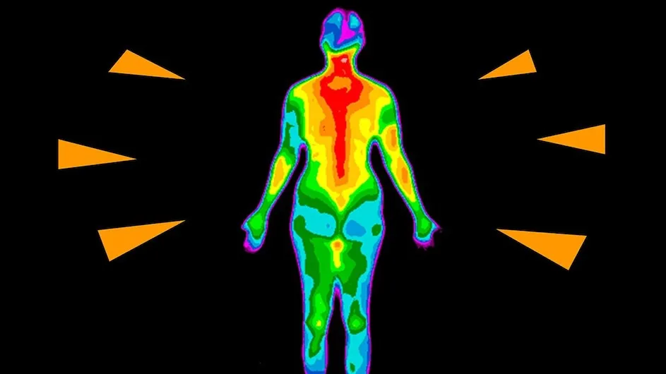 An illustration of inflammation in a person's body.
