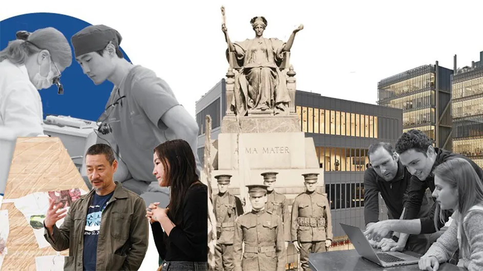 A collage of Columbians working on impactful things