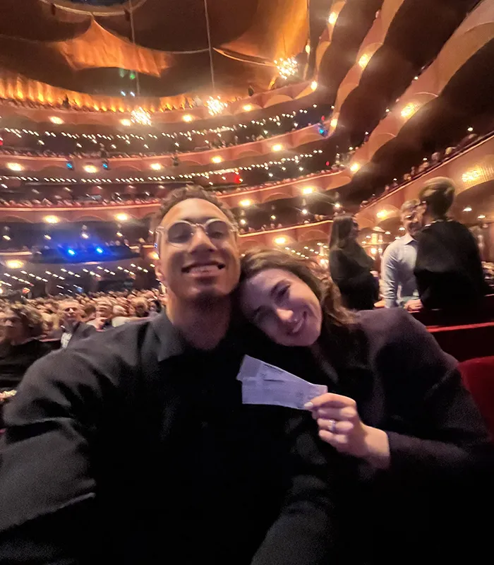 Columbia University student Elias Re and wife, Aneriz