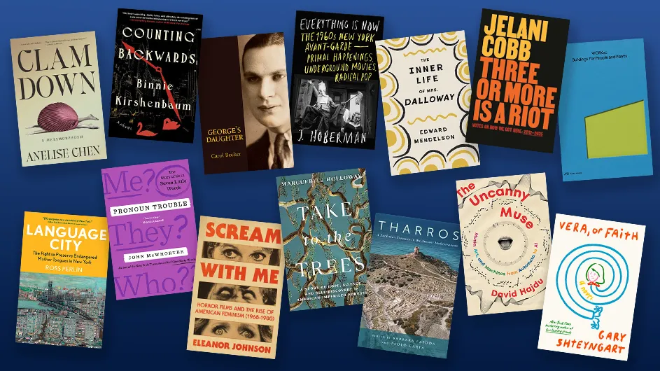 14 different book covers of books by Columbia faculty
