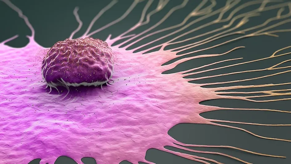 Illustration of a metastasizing cell.