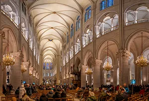Notre-Dame interior, Paris. Photo by Franck Legros.