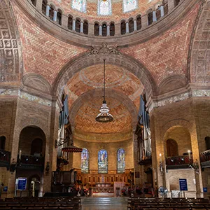 The interior of St. Paul’s Chapel at Columbia University. 