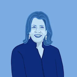 Illustration by Sadie Arsenault of Susan Feagin.