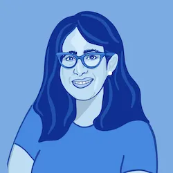 Illustration by Sadie Arsenault of Lisa Rosen-Metsch.
