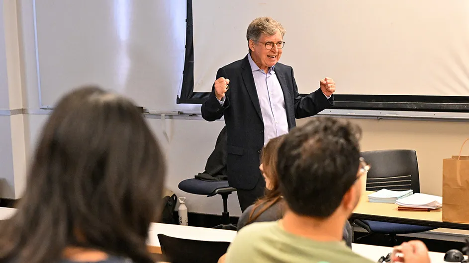 Nobel Memorial Prize for Economic Sciences winner Michael Woodford prepares to give an exam.