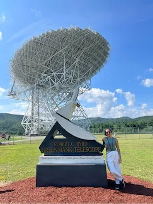 Karen I. Perez at the Green Bank Observatory in West Virginia