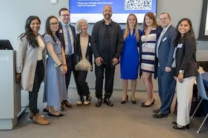 Group of people representing the Strategic Framework for Student Well-Being at Columbia University.