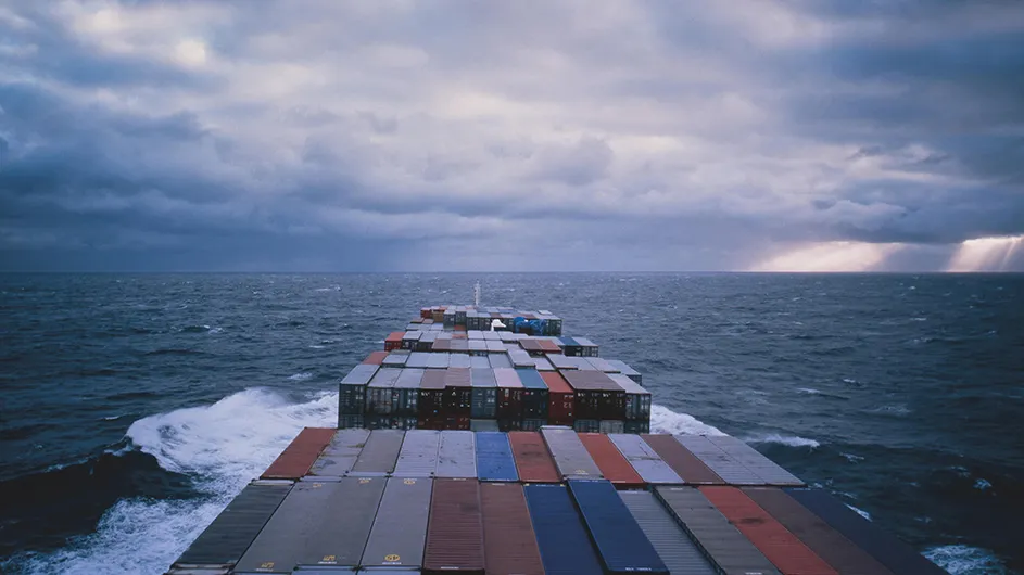  Allan Sekula, Panorama. Mid-Atlantic, from the series Fish Story (1988–1995). Cibachrome print, 25-1/8 x 39-5/8 x 1-3/4 in. framed. Courtesy Walker Art Center and Allan Sekula Studio
