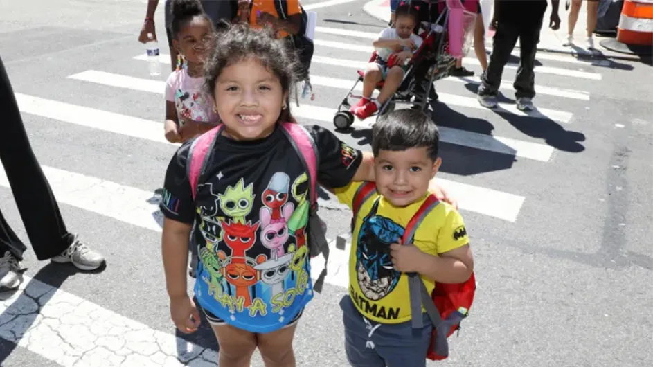 Backpack drive youngsters
