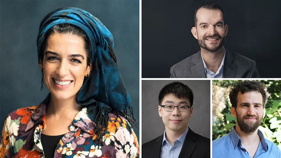 Clockwise from left: Natalie Fardian-Melamed, Samuel H. Sternberg, Itai Linial, and Zhihao Cui