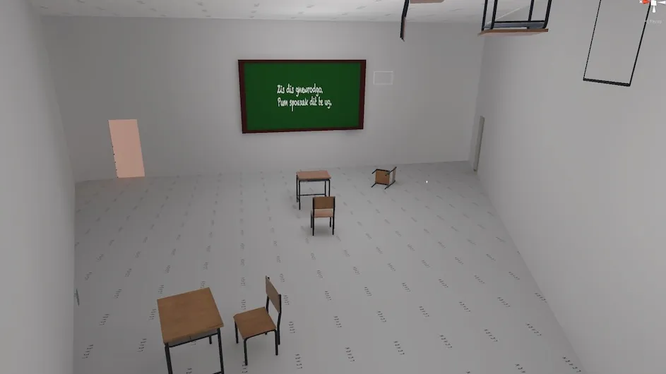 A still image of one of the virtual reality rooms in the "memory palace" that researchers showed to study participants.
