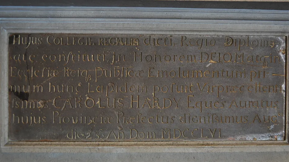 College Hall Cornerstone in the Trustees Room of Low Library