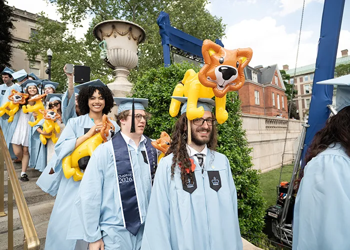 Columbia College grads process in.
