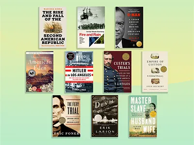 A collage of ten history books