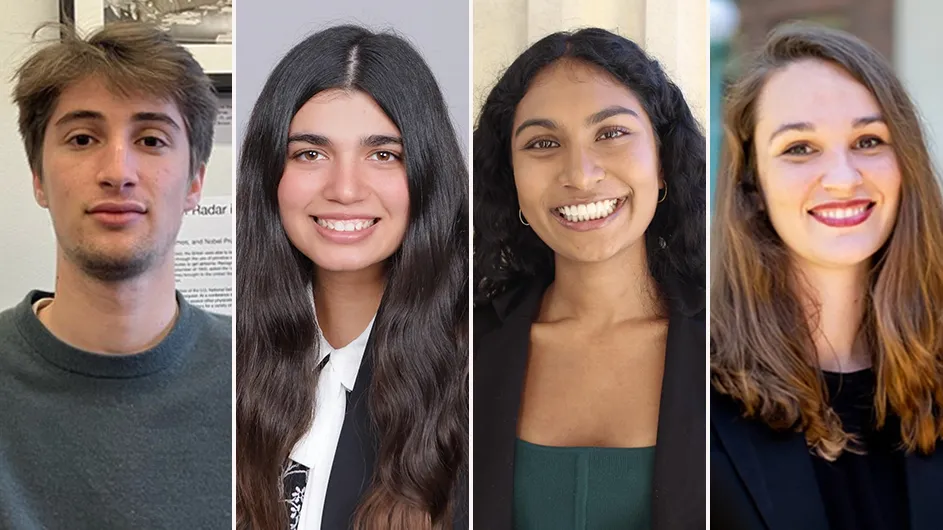 Luca Abu El-Haj (CC’26), Maya Koka (GS’26), Kavita Murthy (SEAS’26), and SaraJane Renfroe (GSAS’20).