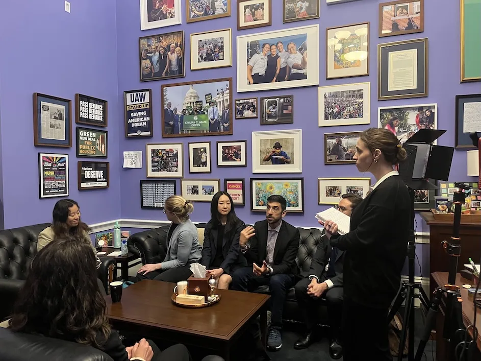 Members of the Columbia delegation to D.C. speak with Capitol Hill staffers.